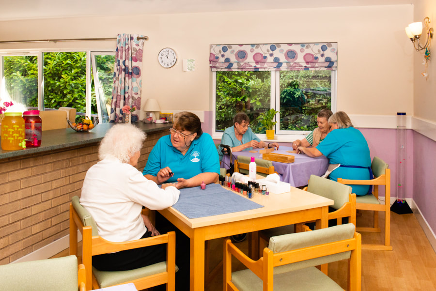 Professional photography of activities in a care home Derbyshire